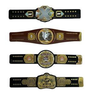 WWE Championship Title Slapbands Slap Bracelets Lot of 4 Series 1 Wrist New